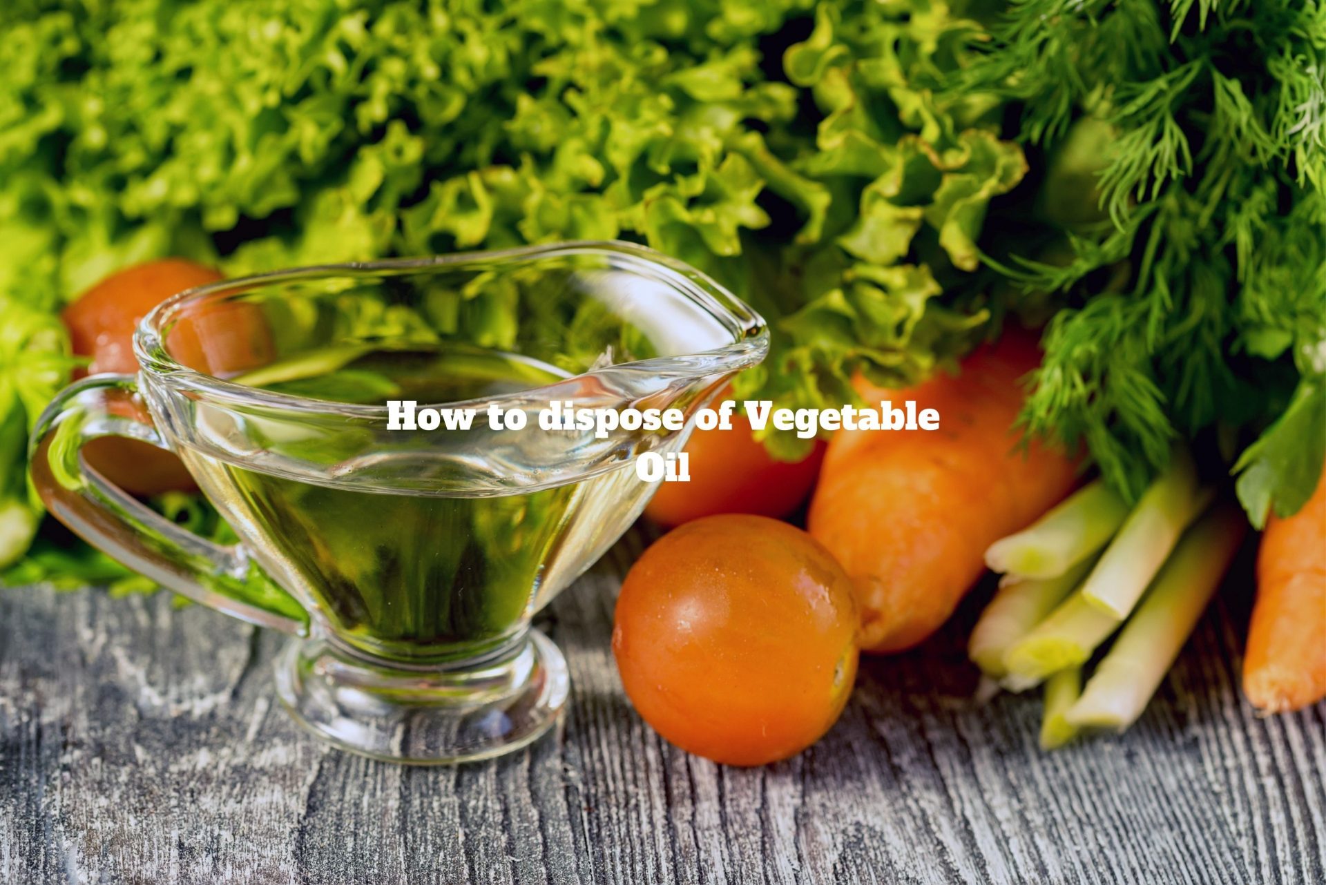 How to dispose of Vegetable Oil