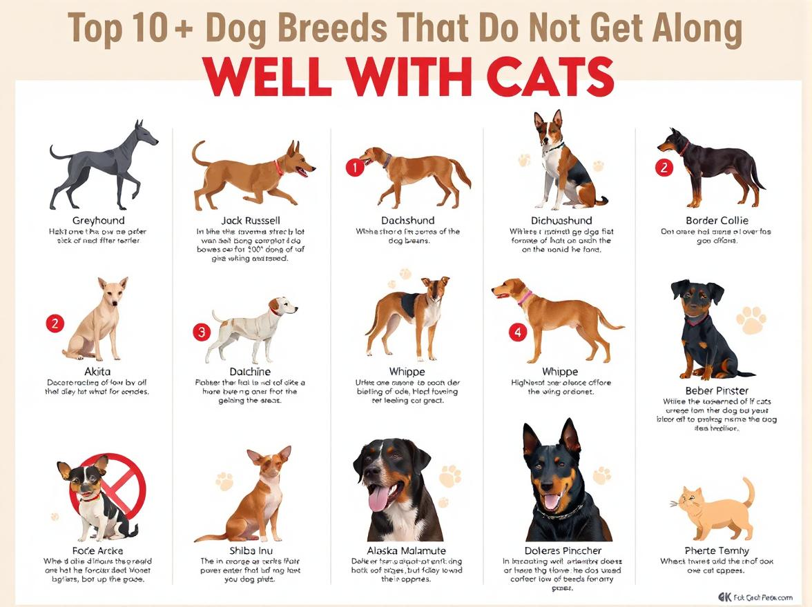 Top 10 Dog Breeds That Do Not Get Along Well With Cats