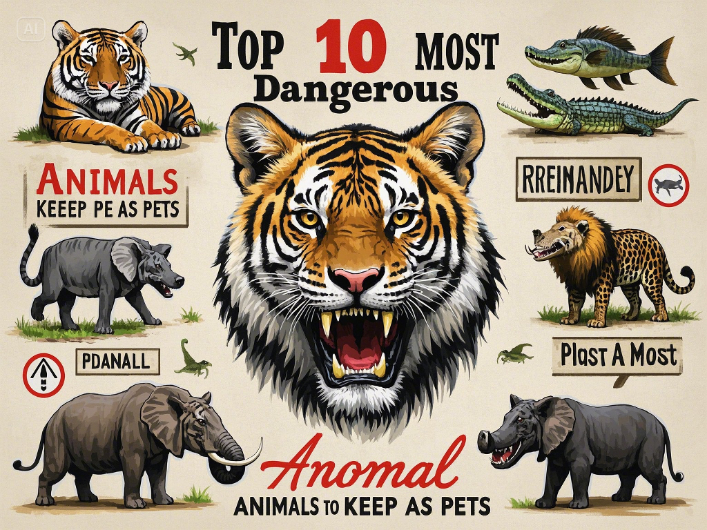 Top 10 Most Dangerous Animals to Keep as Pets